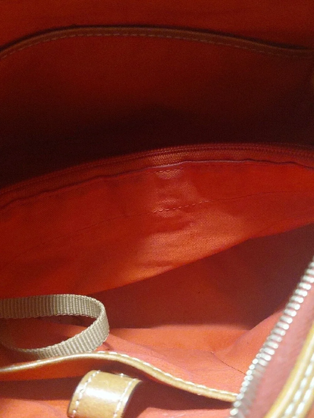 Dooney & Bourke Glossy Red Faux-Snakeskin Hobo with Brown Trim & Wallet